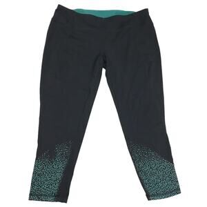 Tangerine Leggings Dark Grey Green Printed Pull‎ On Activewear Women's Large